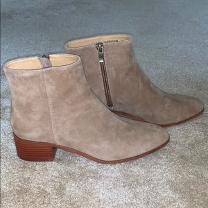 J Crew Walker Suede Ankle Booties